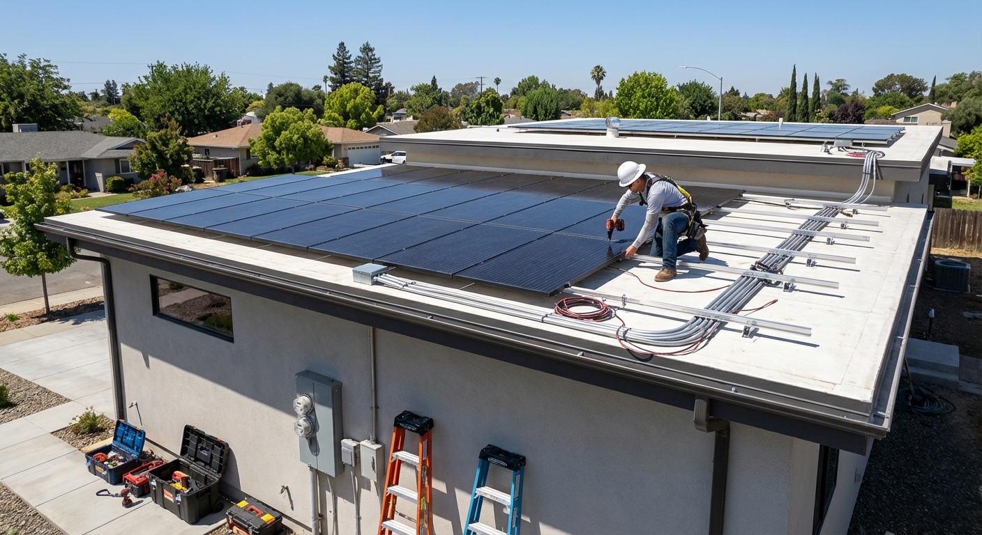 découvrez le coût d'installation de panneaux solaires pour une maison de 150 m², incluant les tarifs, les aides financières et les économies d'énergie potentielles.